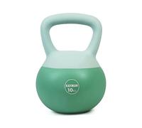 Kayman Kettlebell morbido da 10 kg per palestra a casa - Peso rivestito in PVC - Base piatta sicura sul pavimento - Impugnatura ergonomica antiscivolo - Allenamento della forza, CrossFit, HIIT, Core