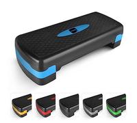 KAYMAN Step per esercizi - Stepper fitness per casa e palestra, adatto per aerobica, cardio, pesi, yoga, allenamento con DVD, regolabile in 2 livelli di altezza (10,15 cm) - Attrezzatura perfetta per