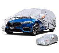 Kayme Telo Copriauto da Esterno Station Wagon, Compatibile con Skoda Octavia Combi/Scout/Combi Tour (1996-2025), Copertura a 6 Starti per Impermeabile Anti UV Antipolvere, Telo Copri con Cerniera.