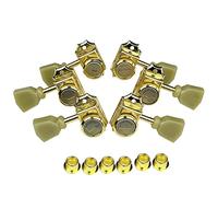 Kaynes 3x3 Chitarra Lock String Tuning Pioli - Oro Stile Vintage Deluxe Bloccaggio Accordatori Chiavi Meccaniche Meccaniche Tuners per Les Paul LP SG Style Elettrica o Chitarra Acustica (Oro)