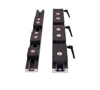 KAYOUDE Guida lineare a doppio asse integrata in alluminio con cuscinetti a rulli, binario industriale SGR15N + SGB15N a 3/4/5 ruote(SGB15N-3 LOCK,400mm)