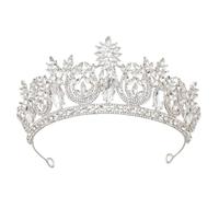 KAYTMSDI Diademi e corone di cristallo regina per donne ragazze festa compleanno abito da sposa corona gioielli accessori oro EN8