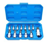 Kayuastt Set di chiavi a bussola Torx Star da 13 pezzi - Attacco da 1/4" 3/8" 1/2", strumenti chiave professionali for auto/bicicletta/officina