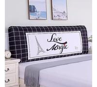 KAyziu Copri Testiera Letto Velluto, Copertura Antipolvere per Camera da Letto, Fodera Elastica Protezione, Coprispalliera Letto Matrimoniale Elasticizzata