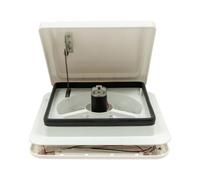 Kazafa Ventilatore da tetto per camper, 12 V, con luce a LED, ventilatore, per lucernario, ventilatore inverso, silenzioso, per camper con zanzariera