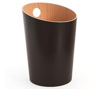 Kazai. Cestino da Ufficio Design 'Bennet' | Bidone Unico per Ufficio, Camera da Letto, Camera dei Bambini e Altro | Secchio Spazzatura in Impiallacciatura di Legno Vero | Marrone