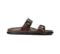 Kazar - Ciabatte in pelle marrone con due cinghie regolabili - - Shoes - Uomo - Marrone - 42 EU
