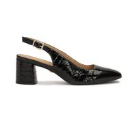 Kazar - Décolleté semiaperte in pelle verniciata stampata - - Shoes - Donna - Nero - 35 1/2 EU