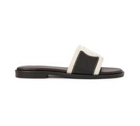 Kazar - Infradito piatti in pelle e tessuto - - Shoes - Donna - Nero - 36 EU