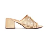 Kazar - Mules dorate decorate con un monogramma - - Shoes - Donna - Giallo - 36 1/2 EU