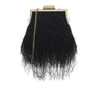 Kazar - Pochette con Frange e Telaio Metallico - - Bags - Donna - Nero - ONE SIZE