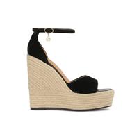 Kazar - Sandali con zeppa in camoscio nero su una piattaforma - - Shoes - Donna - Nero - 36 EU