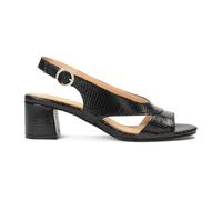 Kazar - Sandali neri in pelle su un tacco largo - - Shoes - Donna - Nero - 37 EU