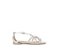 Kazar - Sandali piatti argento con cinturini intrecciati - - Shoes - Donna - Grigio - 36 EU