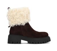 Kazar - Stivaletti da donna Kazar in camoscio marrone con pelliccia naturale - - Shoes - Donna - Marrone - 38 EU