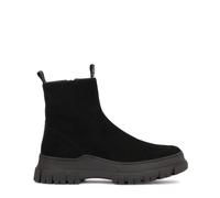 Kazar - Stivaletti piatti in camoscio con sovrapposizione - - Shoes - Donna - Nero - 37 EU