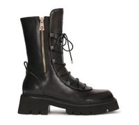 Kazar - Stivali alti in pelle decorati con cerniere - - Shoes - Donna - Nero - 37 EU