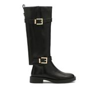 Kazar - Stivali neri piatti con tomaia sovrapposta.Questo prodotto veste piccolo. - - Shoes - Donna - Nero - 38 EU