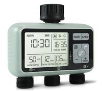 Kazeila Timer Irrigazione,3 Uscite Impianto Irrigazione Giardino,Centralina Irrigazione con Ritardo Pioggia,Modalità di Irrigazione Automatica e Manuale