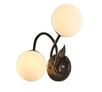 KazeRyu Applique Da Parete In Metallo In Stile Nordico, Paralume In Vetro Sferico Creativo, Soffitto A Testa Singola Con Attacco E27(Dark)