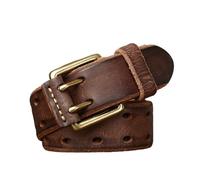 KazeRyu Cintura In Pelle A Doppio Ardiglione - Fibbia A Rullo A Due Ardiglioni, Resistente For Lavoro E Uso Occasionale(Coffee,100cm/39)