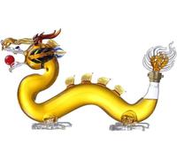KazeRyu Decanter For Whisky Da 1000 Ml Con Design A Drago - Decanter For Vino In Vetro Borosilicato Ad Alta Resistenza
