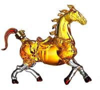 KazeRyu Decanter For Whisky Da 1000 Ml Con Motivo A Cavallo - Vetro Borosilicato Ad Alta Densità For Amanti Del Vino E Bevitori, Regalo Perfetto