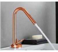 kazeRyu Miscelatore For Lavabo Da Bagno - Leva Singola, Caldo E Freddo, Ottone Creativo, Lavello Nero Cromato(Red)