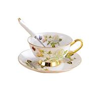 KazeRyu Set Da Teiera In Ceramica Retrò - Tazza Da Tè Pomeridiano Europea Dipinta In Oro Con Piattino(Teacup set)