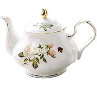 KazeRyu Set Da Teiera In Ceramica Retrò - Tazza Da Tè Pomeridiano Europea Dipinta In Oro Con Piattino(Teapot)