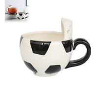 KazeRyu Tazze In Ceramica 3D Con Mini Canestro E Raffiguranti Basket E Calcio - Tazza Da Caffè Originale, Regalo Divertente For Ragazzi(Football)