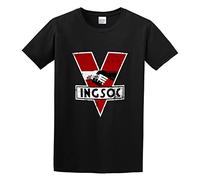 KAZHILAN 1984 Logo Vintage INGSOC - Big Oceania Brother George Orwell O-Neck 100% Cotton Short Sleeve Unisex T-Shirt L