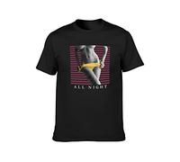 KAZHILAN all Night Sexy Naked Unisex 100% Cotton Short-Sleeve T-Shirts Black XXXL