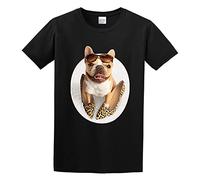 KAZHILAN avanti Fabulous Frenchie Unisex 100% Cotton Short-Sleeve T-Shirts Black XL
