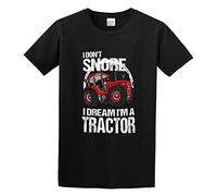 KAZHILAN I Don't Snore I Dream I'm A Tractor Big Red Farm O-Neck 100% Cotton Short Sleeve Unisex T-Shirt XXXL