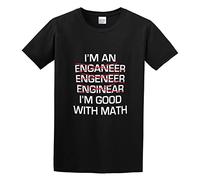 KAZHILAN I'm An Engineer. I'm Good At Math Funny Geek O-Neck 100% Cotton Short Sleeve Unisex T-Shirt XXL