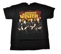 KAZHILAN Johnny Winter World Tour with Dates O-Neck 100% Cotton Short Sleeve Unisex T-Shirt L
