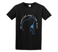 KAZHILAN My Familiar And I Are Busy Unisex 100% Cotton Short-Sleeve T-Shirts Black XL