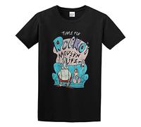 KAZHILAN Rockos Modern Life Time for Rocko Unisex 100% Cotton Short-Sleeve T-Shirts Black M