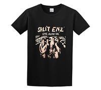 KAZHILAN Split Enz I See Red Unisex 100% Cotton Short-Sleeve T-Shirts Black S