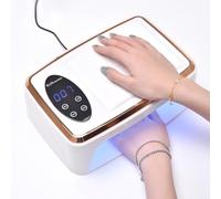 KAZIPOP Essiccatore per unghie in gel bianco con display a LED, 90 perline, 380 W, lampada UV ad alta potenza, timer automatico (10/30/60/99s) e poggia mano ad asciugatura rapida, per tutti gli smalti