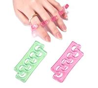KAZIPOP Separatori per dita dei piedi, separatori in gel di silicone, per pedicure, ripetibili, lavabili, separatori per unghie in morbido gel, kit pedicure per l'applicazione dello smalto e sollievo