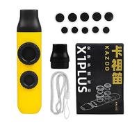 Kazoo a doppio foro per flauto con tono regolabile strumento per bambini doppie membrane kazoo per amanti della musica principianti facile da giocare