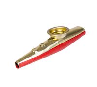 Kazoo da gioco tradizionale in metallo bicolore rosso e ottone di qualità premiu