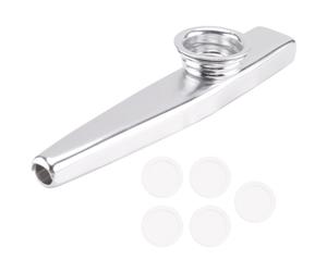 Kazoo In Lega Alluminio Metallo Con 5 Pz Regali Diaframma Flauto Per Bambini