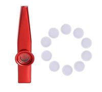 Kazoo in metallo con 10 membrane per flauto, strumenti musicali per ukulele, violino, chitarra, pianoforte