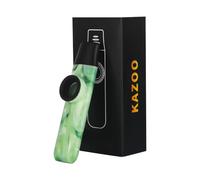 Kazoo in stile giada, tono regolabile in resina ABS professionale con cinque diaframmi flauto e cinturino per gli amanti della musica (verde)