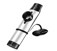 Kazoo per adulti, kazoo in metallo con diaframmi a 5 flauto, kazoo con tono regolabile per chitarra, ukulele, violino, pianoforte, tastiera, mini kazoo strumenti musicali sfusi (argento)