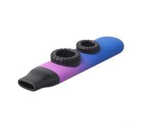 Kazoo portatile con sfumature di colore, una divertente aggiunta alle tue avventure musicali in qualsiasi evento (doppia pellicola viola)