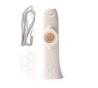 Kazoo professionale per bambini e adulti, strumento a fiato in plastica ABS con 5 membrane extra, kit musicale portatile con tracolla (bianco) | per principianti, feste e viaggi